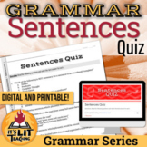 Grammar: Sentences Quiz