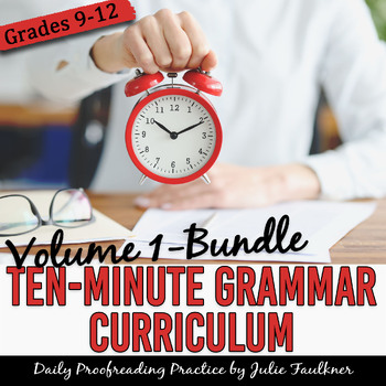 Preview of Daily Grammar Practice Curriculum, High School Vol. 1 BUNDLE