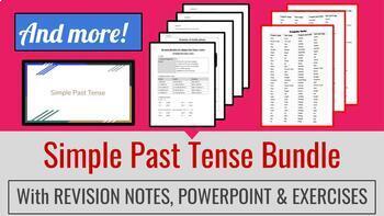 Preview of Grammar | Simple Past Tense for ESL Beginners | Revision notes, PPT, Tense table