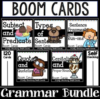 Preview of Boom Cards Grammar Bundle (Digital)