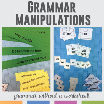 Preview of Grammar Skills Hands-On Activity | Sentence Building Grammar Manipulation Games