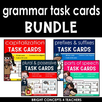 Preview of Grammar Task Cards BUNDLE *Over 275 Cards Included*