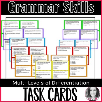 Preview of Grammar Skills Task Cards