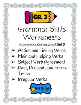 grammar skills worksheets for 3rd grade reading street unit 3 by from the hive