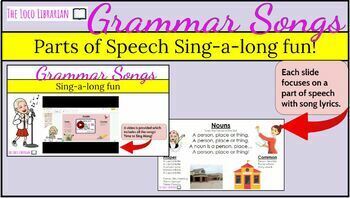 Preview of Grammar Songs Sing-a-Long Songs (Parts of Speech)