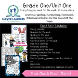 Grammar, Spelling, Handwriting, Sentence Writing/Editing E
