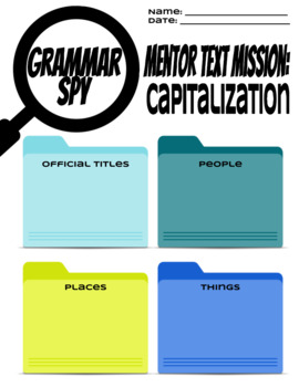 Preview of Grammar Spy - Mentor Text Missions