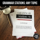 FREE Grammar Stations: EDITABLE Practice & Intervention fo