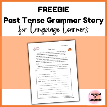 Preview of Grammar Story FREEBIE | Newcomer ESL - ELD