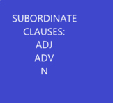 Grammar: Subordinate/Dependent Clauses