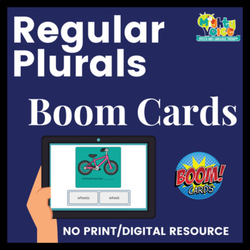 Preview of Grammar & Syntax: Regular Plurals Boom Cards Deck for Speech and Language
