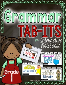 Preview of Grammar Tab-Its® 1st grade | Distance Learning