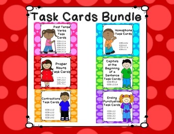 Preview of Grammar Task Card Bundle