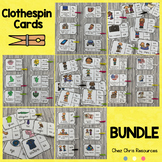 Grammar Task Cards - Clothespin Clip Cards BUNDLE