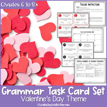 Preview of Valentine's Day Grammar Task Cards