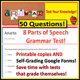 Grammar Test Google Forms - The 8 Parts of Speech Quiz - 5
