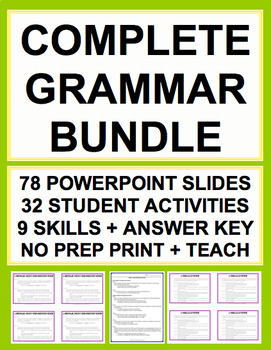 Preview of Grammar Test Prep Complete Sat Guide & Key (30 Activities) | Printable & Digital