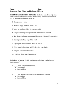 reported speech worksheet printable Indirect Test Objects Grammar by TpT  and teachfun on Direct