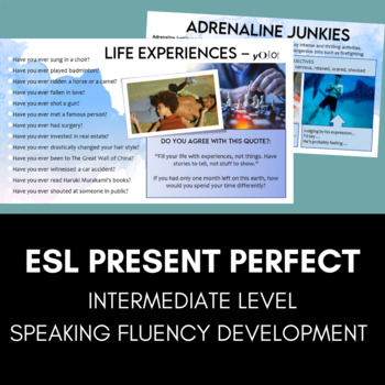 Preview of Grammar The Present Perfect Tense ESL Speaking Practice