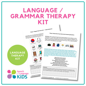 Preview of Grammar Therapy Bundle | No-Prep Kits for 9 Grammar Skills (PK-Elementary)
