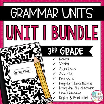Preview of Grammar Third Grade Activities: Unit 1 Bundle