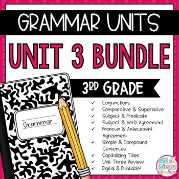 Preview of Grammar Third Grade Activities: Unit 3 Bundle