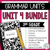 Grammar Third Grade Activities: Unit 4 Bundle