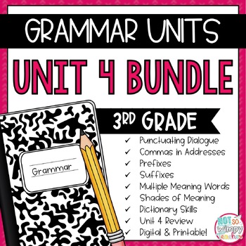 Preview of Grammar Third Grade Activities: Unit 4 Bundle