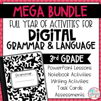Preview of Grammar Third Grade Activities: Year-Long BUNDLE - DIGITAL