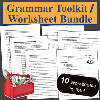 Preview of Grammar Toolkit / Worksheet Bundle / High School Grammar