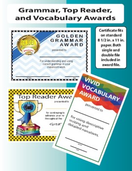 Preview of Grammar, Top Reader, and Vocabulary Awards