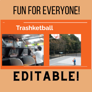 Preview of Grammar Trashketball Game! - EDITABLE
