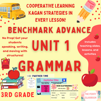 Preview of Grammar Unit 1 Benchmark Advance - Teaching Slides with No Prep Activities