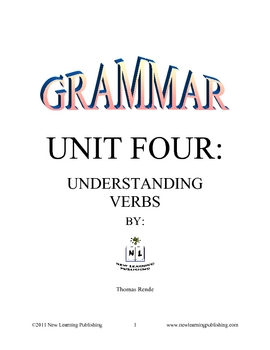 Preview of Grammar Unit Four: Verbs