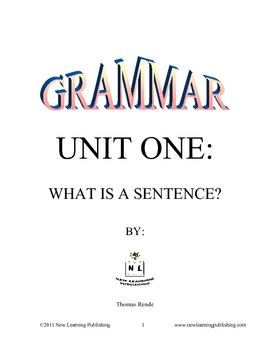 Preview of Grammar Unit One: What is a Sentence?