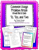 Grammar Usage: To, Too, and Two No Prep Quiz & Anchor Chart