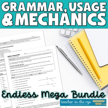 Preview of Grammar Usage & Mechanics Mega Endless Bundle for Middle and High School ELA
