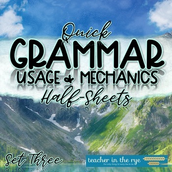 Preview of Grammar Usage Mechanics Lessons Practice Review & Quiz Nouns Pronouns Adjectives