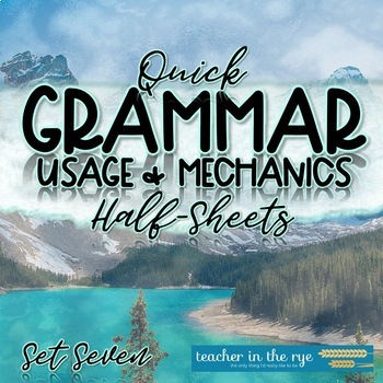 Preview of Grammar Usage Mechanics Lessons Practice Review & Quiz Capitalization Commas