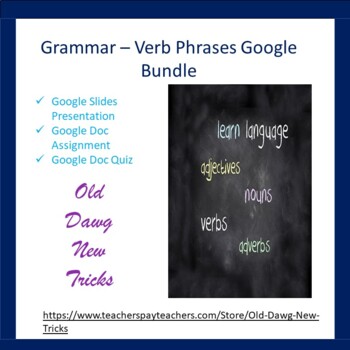 Preview of Grammar: Verb Phrases Google Bundle