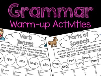 Preview of Grammar Warm-Up Activities