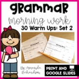 Grammar Practice for First Grade: Morning Work First Grade