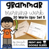 Grammar Practice for First Grade: Morning Work First Grade