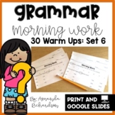 Grammar Practice for First Grade: Morning Work First Grade