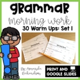 Grammar Practice for First Grade: Morning Work First Grade