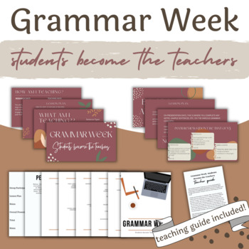 Preview of Grammar Week- Students Become the Teacher