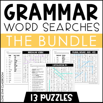 Preview of Grammar Word Search BUNDLE