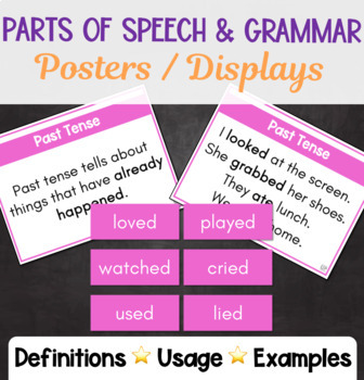 EXPLANATIONS & EXAMPLES TYPES OF SPEECH & GRAMMAR A4 LAMINATED POSTER 