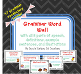 Grammar Word Wall Flash Cards Posters {All 8 Parts of Speech!}