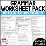 Grammar Worksheet Pack